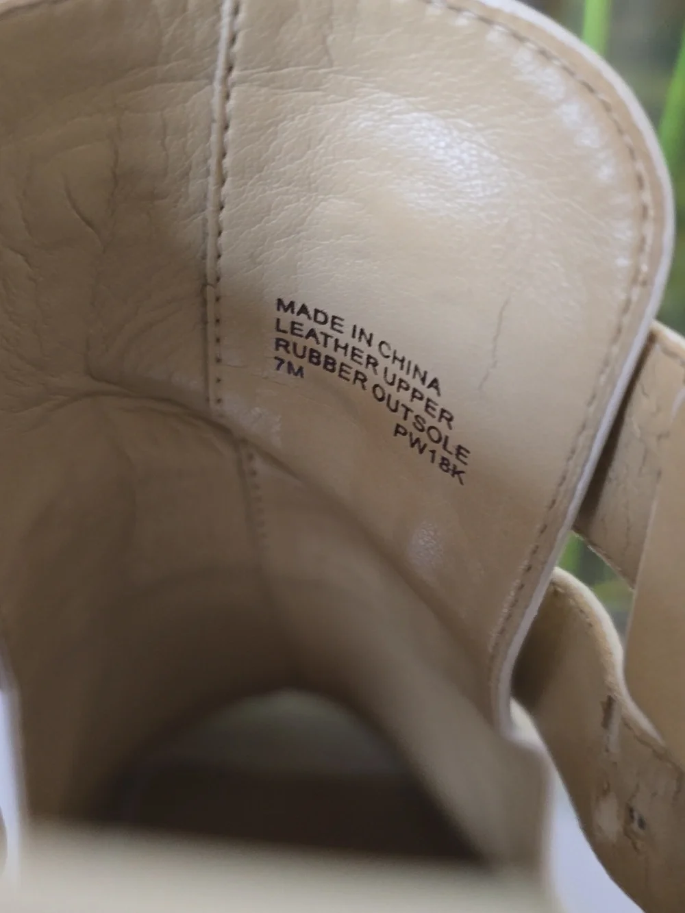 Michael Kors Beige Leather Peep Toe Bootie Heels Size 7 Strappy 4” Heel EUC - Picture 4 of 11